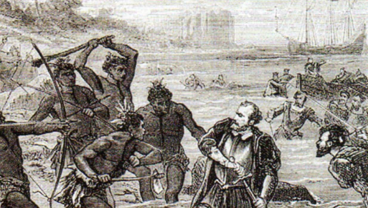 Muerte de Magallanes en la batalla de Mactán