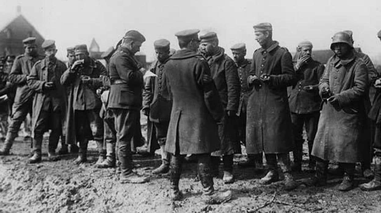 Prisioneros alemanes durante la Primera Guerra Mundial