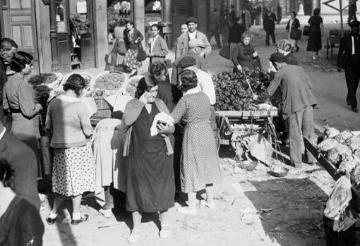 Escena costumbrista de Madrid en 1934