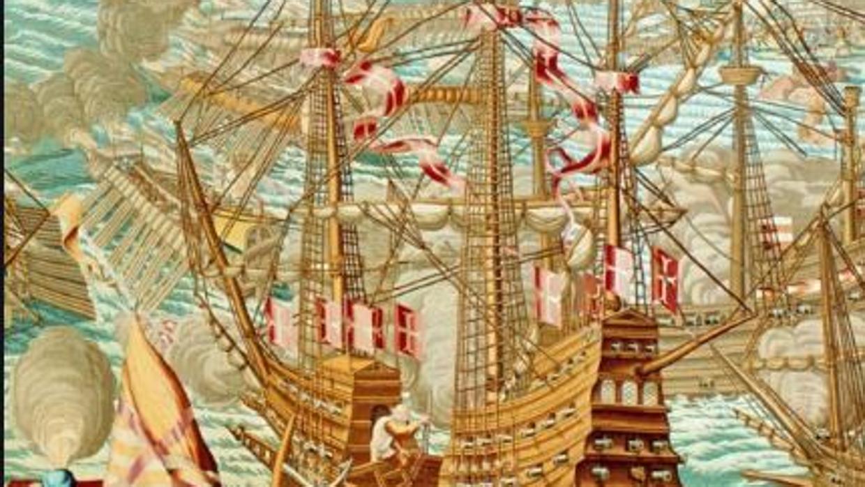 Detalle de un galeón de principios del siglo XVI