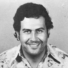Foto policial de Pablo Escobar, tras ser arrestado en 1976.