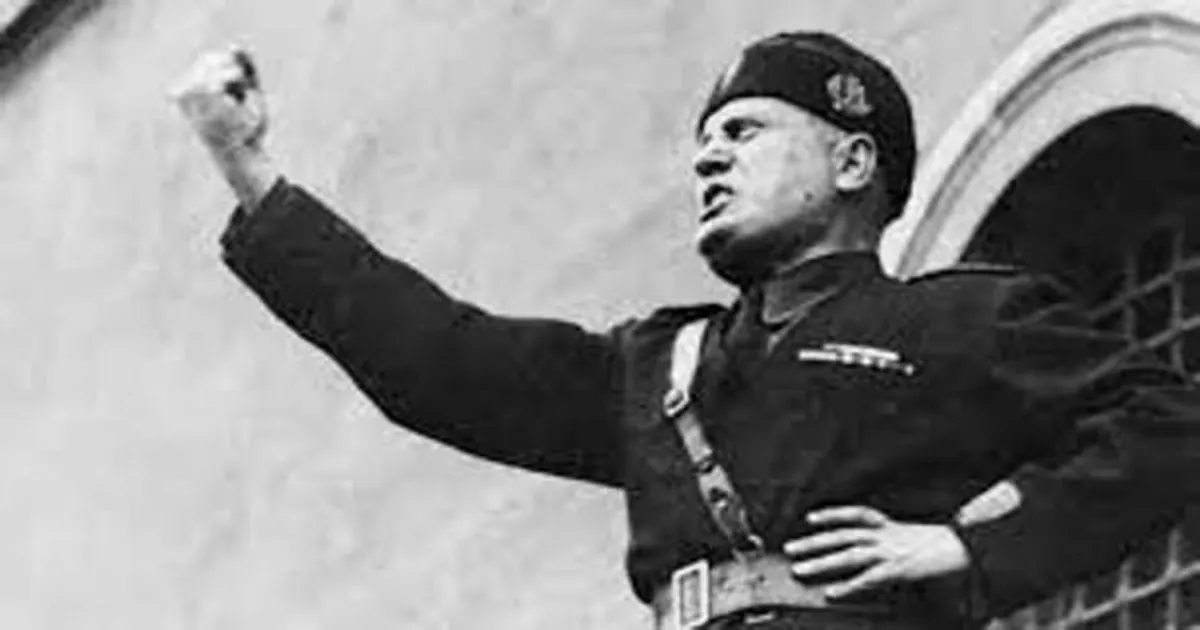 Mussolini, en uno de sus discursos