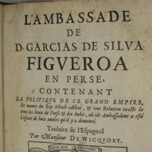 ‘Comentarios de don García de Silva y Figueroa de la Embajada al rey Abbás de Persia’
