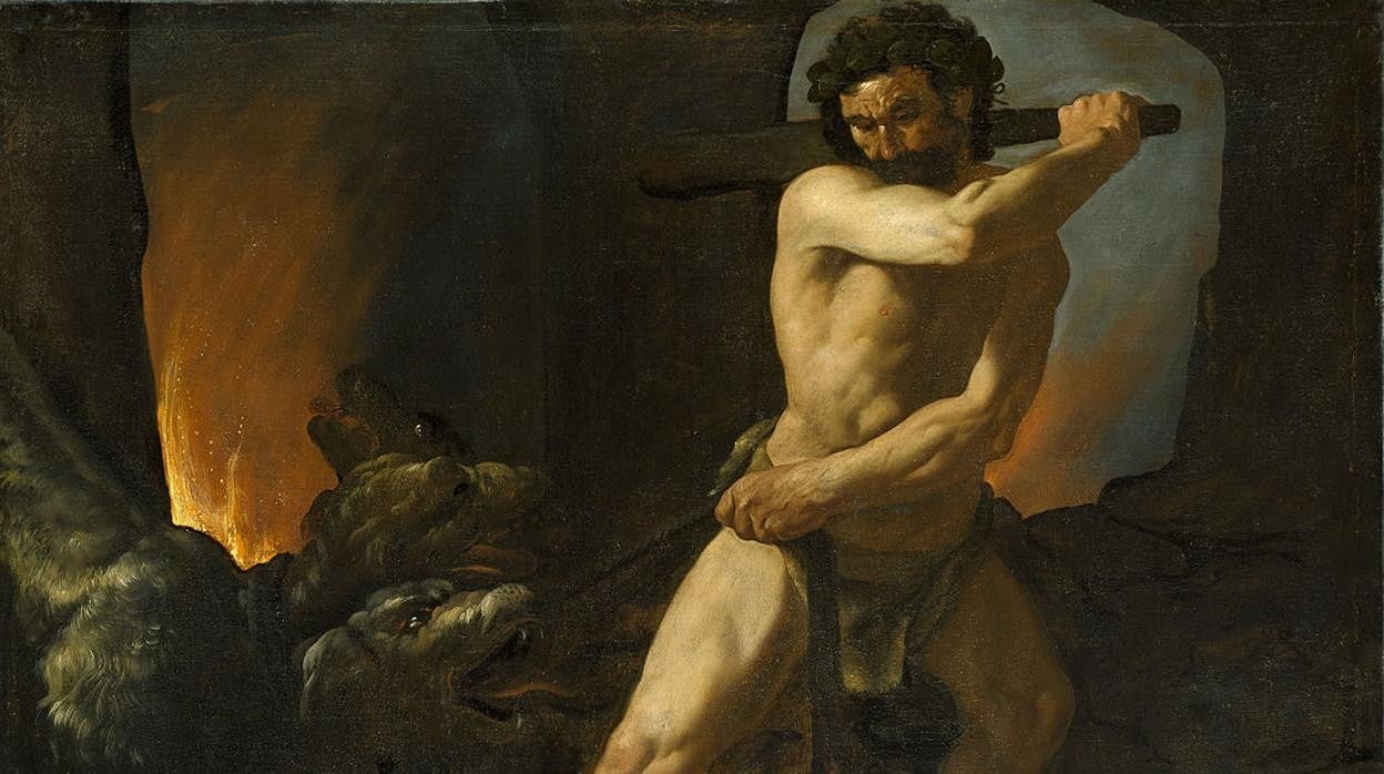 Heracles y el Cancerbero, por Francisco de Zurbarán (1634, Museo del Prado, Madrid).