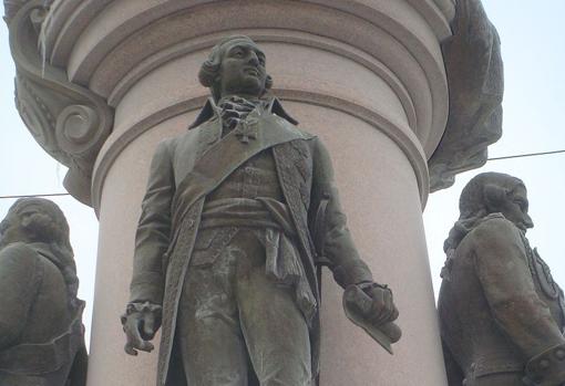 José de Ribas en el monumento a Catalina la Grande y los padres fundadores de Odesa.