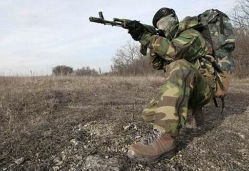 Spetsnaz ucraniano, armado con la característica AK