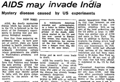 Artículo de 'Patriot', publicado en 1983