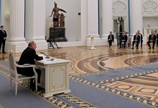 Vladimir Putin, durante la invasión de Ucrania