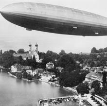 El HInderburg, durante el trayecto