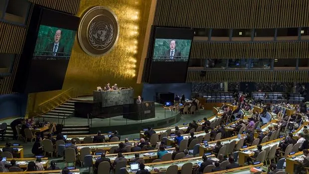 Sesión de la Asamblea General de la ONU