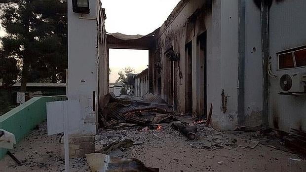 Imágenes del exterior del hospital de MSF en Kunduz tras los bombardeos