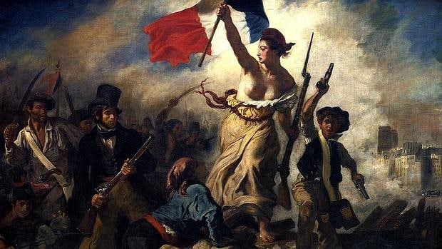 «La libertad guiando al pueblo», pintura de Delacroix
