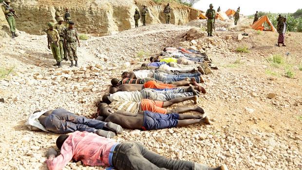 Muertos en Mandera, al norte de Kenia, en un ataque en diciembre de 2014