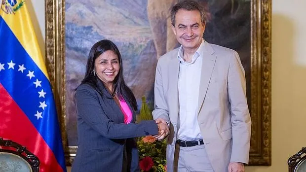 La canciller de Venezuela, Delcy Rodriguez, se reúne con el expresidente del Gobierno español, José Luis Rodríguez Zapatero