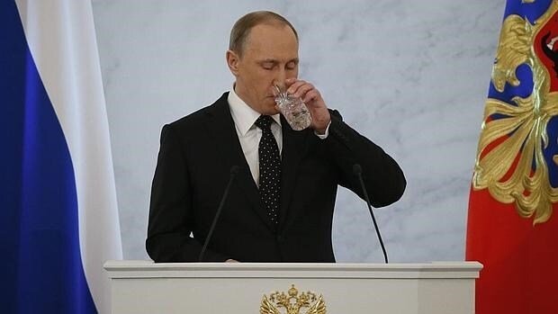 El presidente ruso, VladImir Putin, durante su discurso