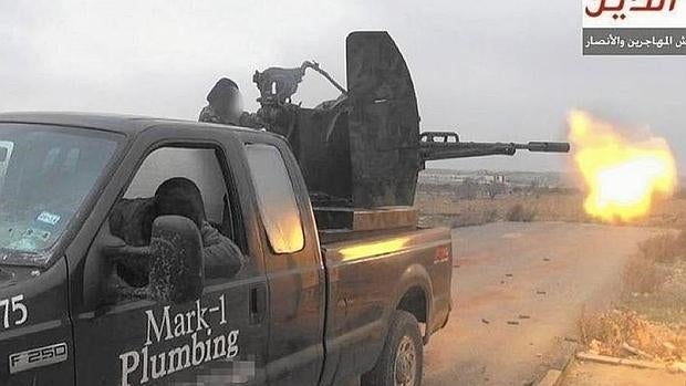 La fotografía de la camioneta de Mark Oberholtzer en Siria