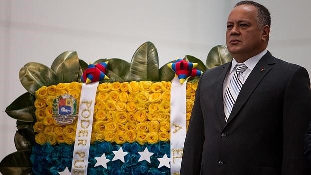 Diosdado Cabello, en los actos conmemorativos del 185 aniversario de la muerte del Simón Bolívar , este jueves en Caracas