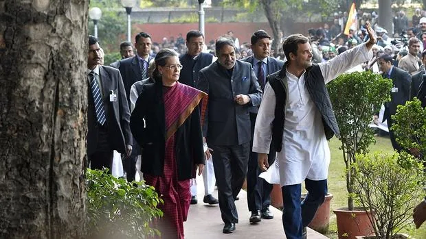 Sonia Gandhi y Rahul Gandhi
