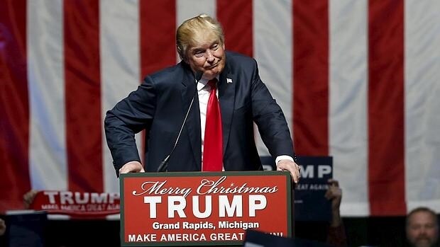 Donald Trump, durante un mitin este lunes en Grand Rapids, Michigan
