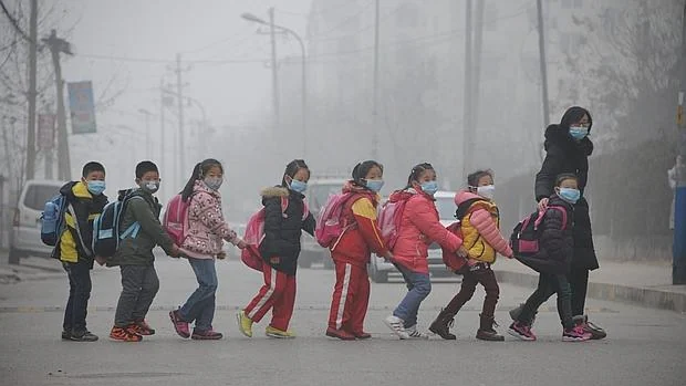 Niños en la ciudad de Jinan