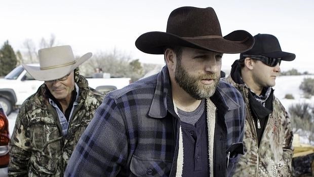 El líder de los ganaderos rebeldes, Ammon Bundy, en una imagen de archivo en el refugio federal ocupado