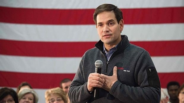 Marco Rubio, durante un mitin en Iowa