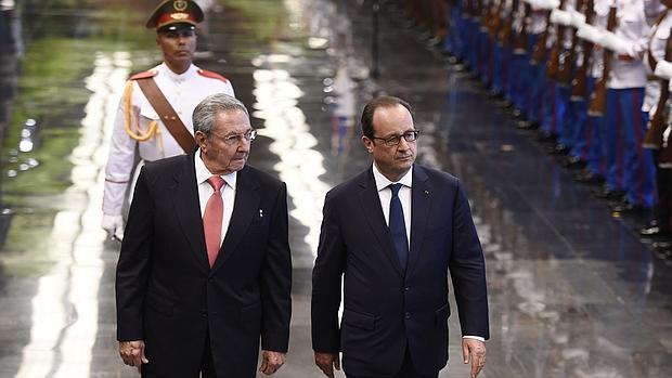 Castro y Hollande el mes de mayo pasado en La Habana