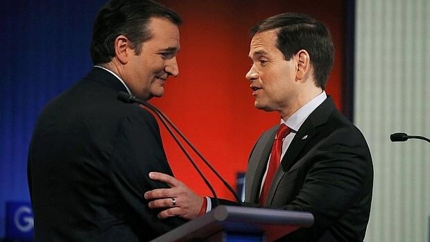 Ted Cruz y Marco Rubio, candidatos republicanos a la presidencia de Estados Unidos