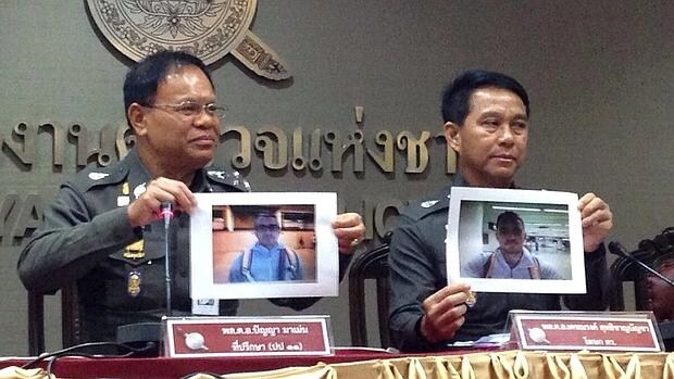 La Policía tailandesa muestra una fotografía de Artur Segarra