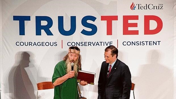 Ted Cruz, ayer durante un acto electoral en Charleston, Carolina del Sur
