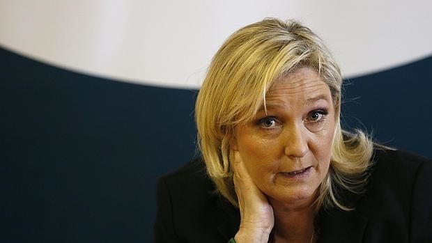 Marine Le Pen, en una rueda de prensa el pasado 19 de febrero en Taverny