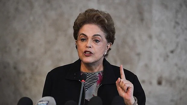 Dilma Rousseff, ayer durante rueda de prensa