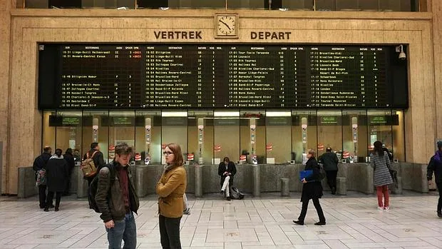 Poca actividad todavía ayer en la Gran Estación Central de Bruselas