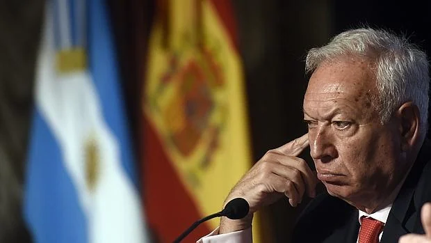 El Ministro de Asuntos Exteriores, Jose Manuel Garcia-Margallo, en un acto celebrado en Buenos Aires el pasado 4 de abril
