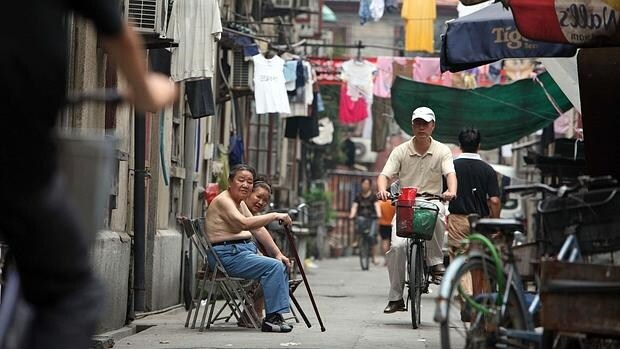Imagen de archivo de una calle de Shangái
