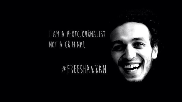 Imagen de la campaña en Facebook para la liberación del fotógrafo