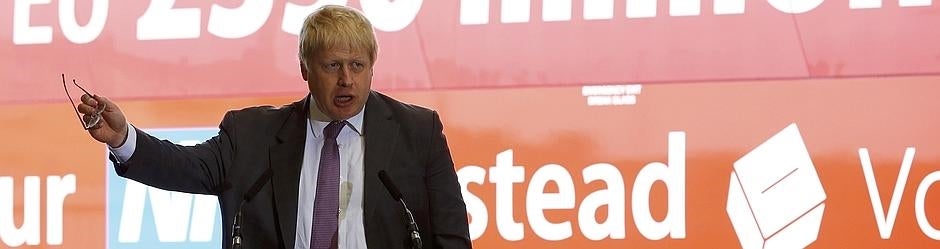 Boris Johnson ha hecho campaña por el Brexit en varios actos