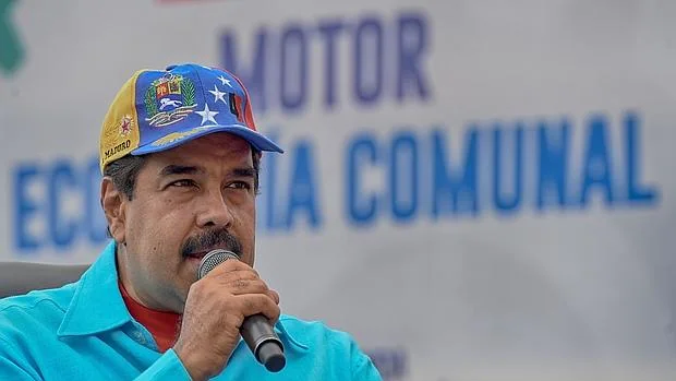 Nicolás Maduro, presidente de Venezuela, da un duiscurso en una concentración en Caracas el pasado 14 de mayo