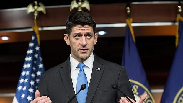 Paul Ryan habla en el Capitolio de Washington después de reunirse con Donald Trump el pasado 12 de mayo