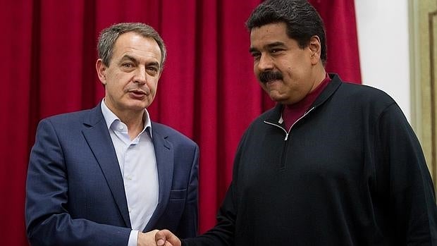 Zapatero, en su visita a Venezuela en diciembre de 2015