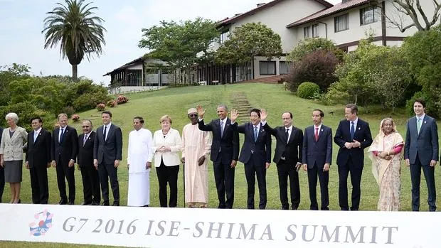 Los líderes del G7, reunidos en Japón