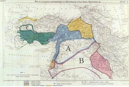 Plano de la partición de Sykes-Picot