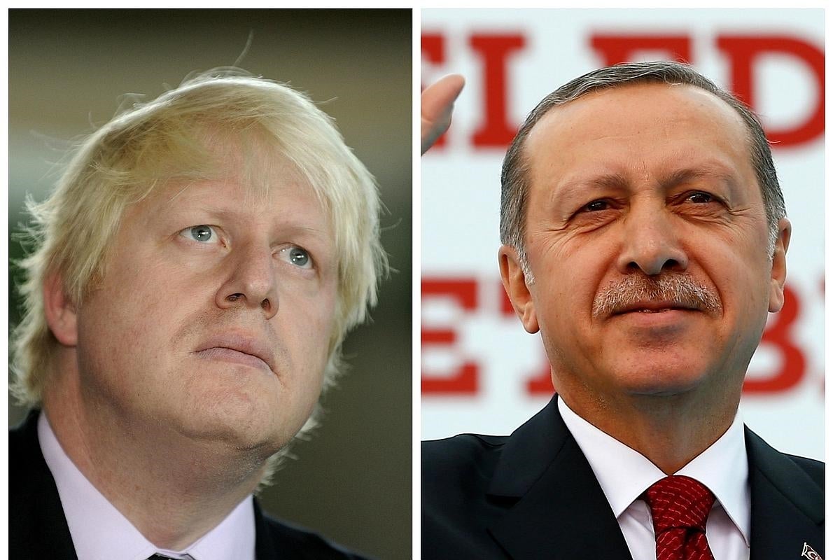 Boris Johnson y Erdogan