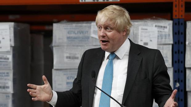 Boris Johnson, durante un acto de «Vote leave»