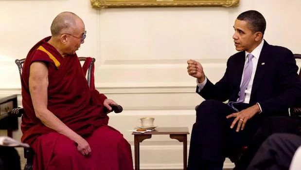 El Dalai Lama y Obama durante un encuentro en 2010
