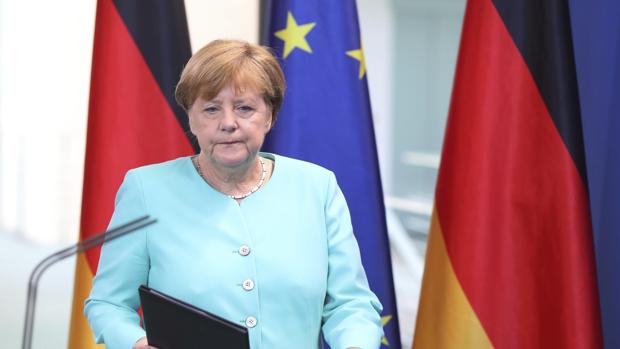 Merkel, en su comparacencia de prensa hoy en Berlín para valorar la salida del Reino Unido de la Unión Europea