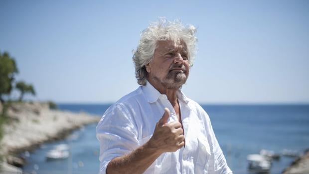 Beppe grillo, en Atenas, donde el verano de 2015 hizo campaña por el no en el referéndum sobre el rescate griego