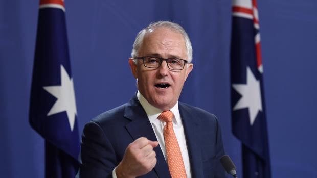 Malcolm Turnbull, primer ministro de Australia, este domingo durante una conferencia en Sidney