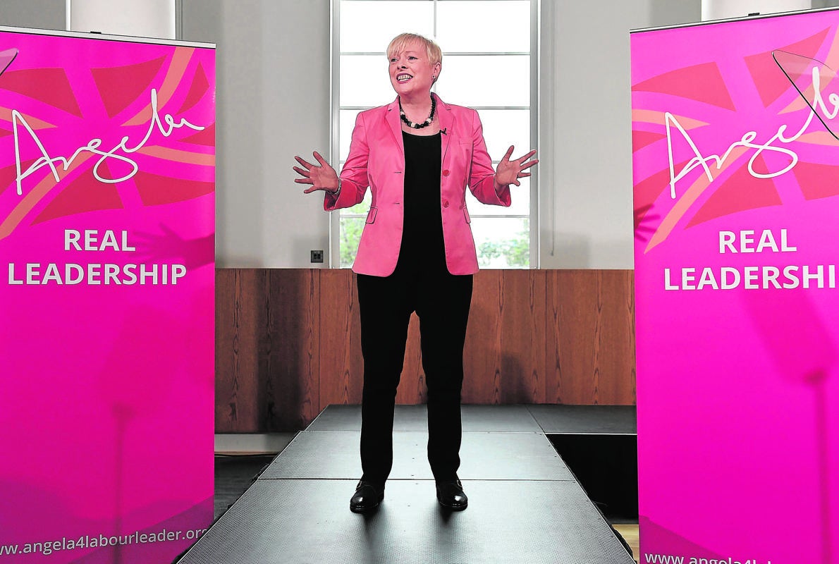 Angela Eagle presentó ayer su candidatura durante un almuerzo en Londres