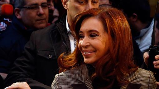 Cristina Fernández de Kirchner, hace unos meses, minutos antes de comparecer ante los tribunales